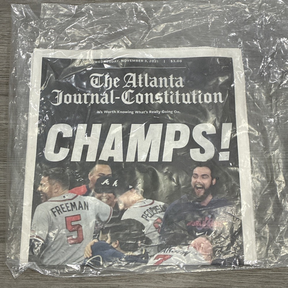 AJC Braves World Series Champs Newspaper